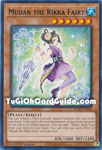Yu-Gi-Oh Card: Mudan the Rikka Fairy