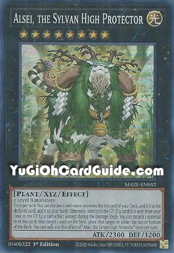 Yu-Gi-Oh Card: Alsei, the Sylvan High Protector