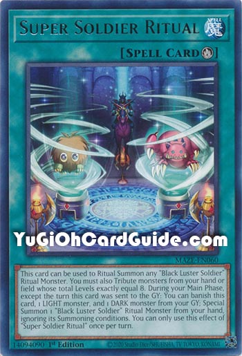 Yu-Gi-Oh Card: Super Soldier Ritual