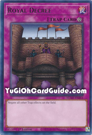 Yu-Gi-Oh Card: Royal Decree