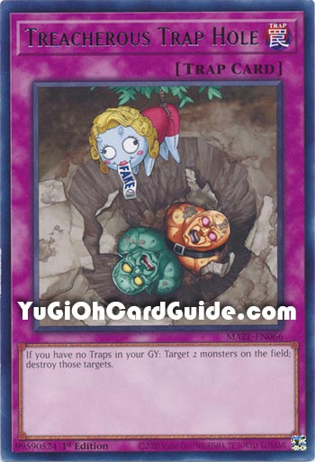 Yu-Gi-Oh Card: Treacherous Trap Hole
