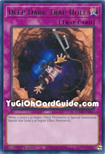 Yu-Gi-Oh Card: Deep Dark Trap Hole