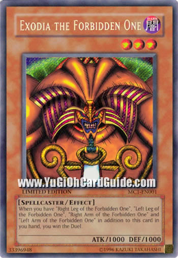 Yu-Gi-Oh! Exodia The Forbidden One Card - LDK2-ENY04 Common From Legendary Decks II