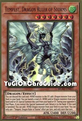 Yu-Gi-Oh Card: Tempest, Dragon Ruler of Storms