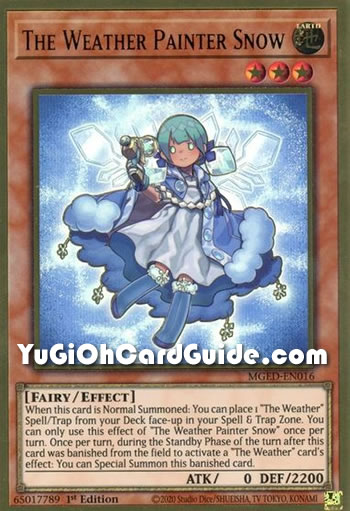 Yu-Gi-Oh Card: The Weather Painter Snow