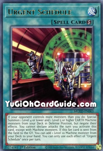 Yu-Gi-Oh Card: Urgent Schedule