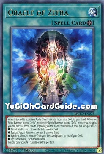 Yu-Gi-Oh Card: Oracle of Zefra