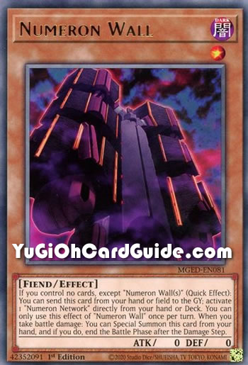 Yu-Gi-Oh Card: Numeron Wall