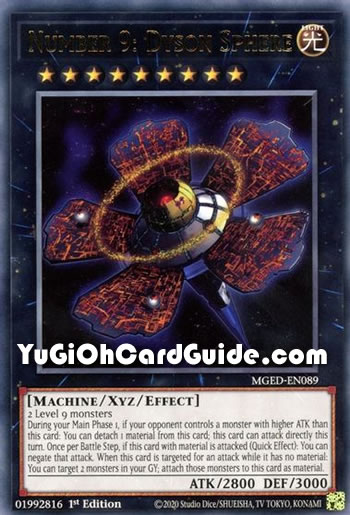 Yu-Gi-Oh Card: Number 9: Dyson Sphere