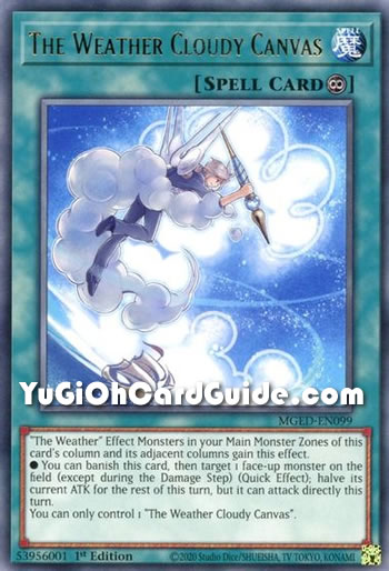 Yu-Gi-Oh Card: The Weather Cloudy Canvas