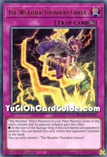 Yu-Gi-Oh Card: The Weather Thundery Canvas