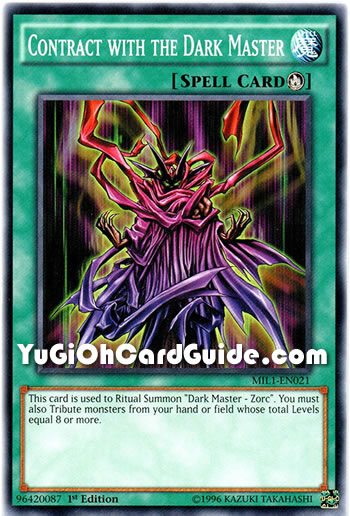 Yu-Gi-Oh Card: Contract with the Dark Master
