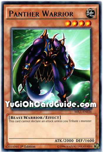 Yu-Gi-Oh Card: Panther Warrior