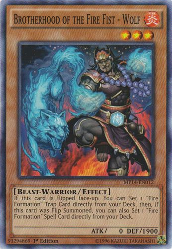 Yu-Gi-Oh Card: Brotherhood of the Fire Fist - Wolf