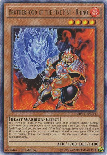 Yu-Gi-Oh Card: Brotherhood of the Fire Fist - Rhino
