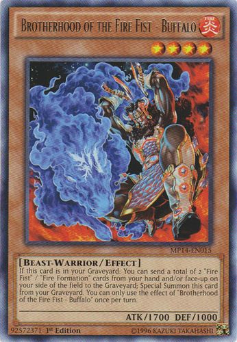 Yu-Gi-Oh Card: Brotherhood of the Fire Fist - Buffalo