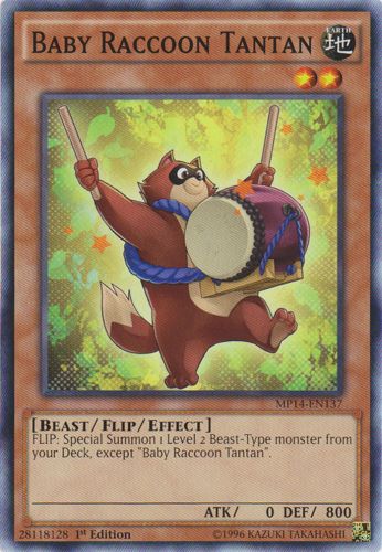 Yu-Gi-Oh Card: Baby Raccoon Tantan