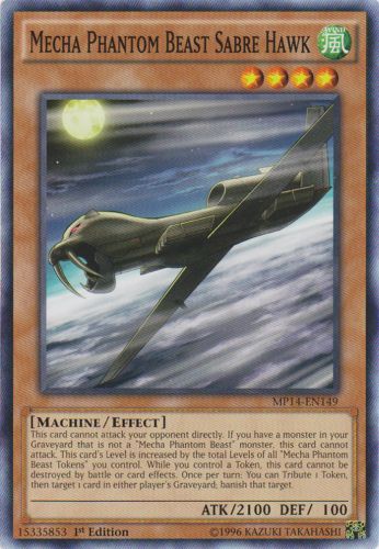 Yu-Gi-Oh Card: Mecha Phantom Beast Sabre Hawk