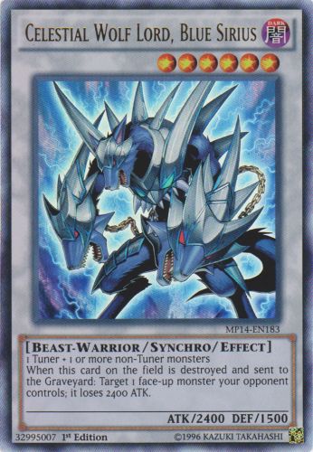 Yu-Gi-Oh Card: Celestial Wolf Lord, Blue Sirius
