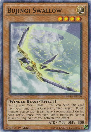 Yu-Gi-Oh Card: Bujingi Swallow