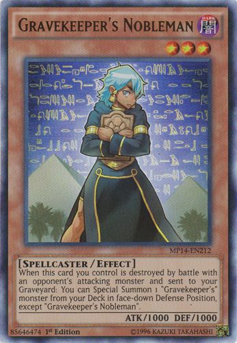 Yu-Gi-Oh Card: Gravekeeper's Nobleman