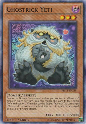 Yu-Gi-Oh Card: Ghostrick Yeti