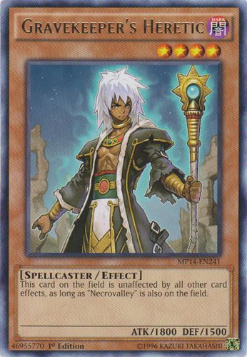 Yu-Gi-Oh Card: Gravekeeper's Heretic