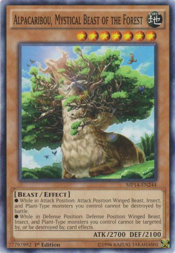 Yu-Gi-Oh Card: Alpacaribou, Mystical Beast of the Forest