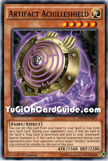 Yu-Gi-Oh Card: Artifact Achilleshield
