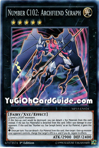 Yu-Gi-Oh Card: Number C102: Archfiend Seraph