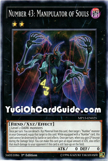 Yu-Gi-Oh Card: Number 43: Manipulator of Souls