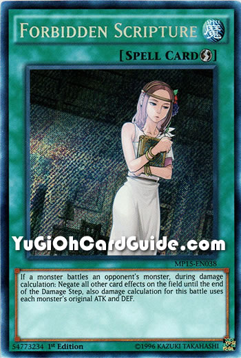 Yu-Gi-Oh Card: Forbidden Scripture
