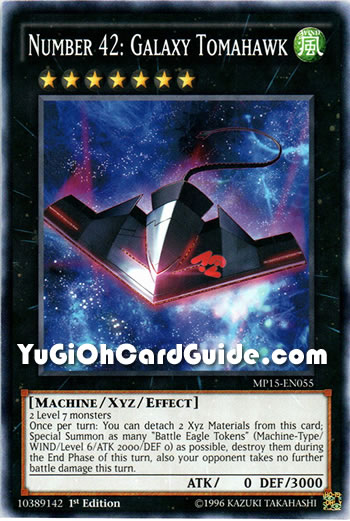 Yu-Gi-Oh Card: Number 42: Galaxy Tomahawk