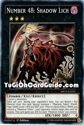 Yu-Gi-Oh Card: Number 48: Shadow Lich