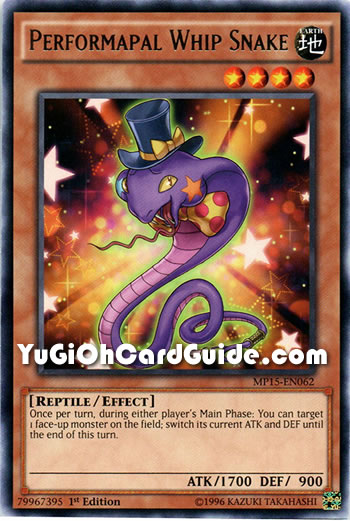 Yu-Gi-Oh Card: Performapal Whip Snake
