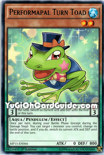 Yu-Gi-Oh Card: Performapal Turn Toad