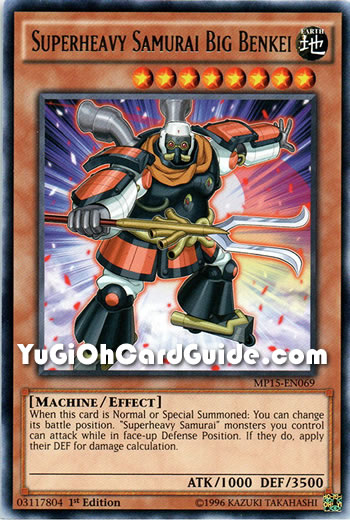 Yu-Gi-Oh Card: Superheavy Samurai Big Benkei