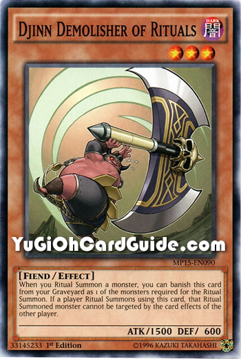 Yu-Gi-Oh Card: Djinn Demolisher of Rituals