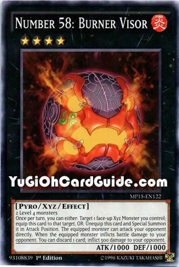 Yu-Gi-Oh Card: Number 58: Burner Visor