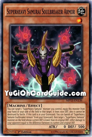 Yu-Gi-Oh Card: Superheavy Samurai Soulbreaker Armor