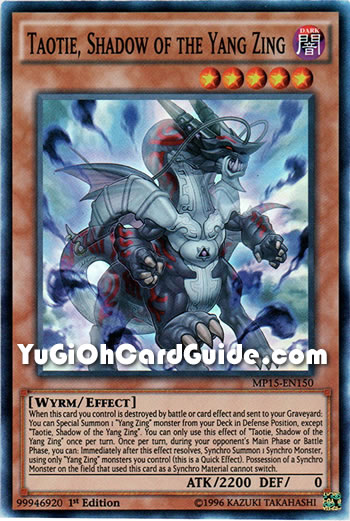 Yu-Gi-Oh Card: Taotie, Shadow of the Yang Zing