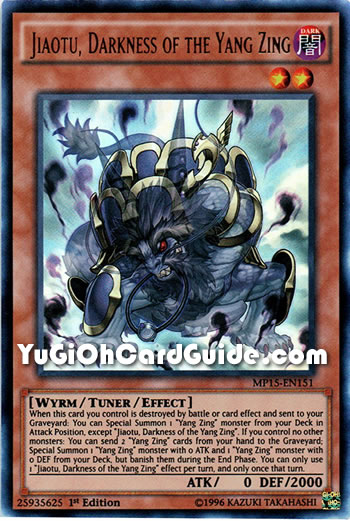 Yu-Gi-Oh Card: Jiaotu, Darkness of the Yang Zing