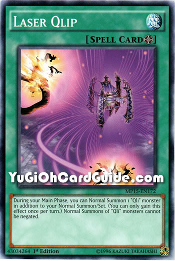 Yu-Gi-Oh Card: Laser Qlip