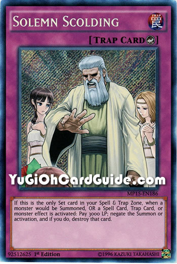 Yu-Gi-Oh Card: Solemn Scolding