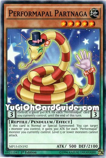 Yu-Gi-Oh Card: Performapal Partnaga