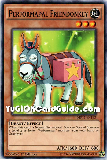 Yu-Gi-Oh Card: Performapal Friendonkey