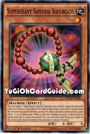 Yu-Gi-Oh Card: Superheavy Samurai Soulbeads