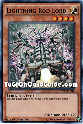 Yu-Gi-Oh Card: Lightning Rod Lord