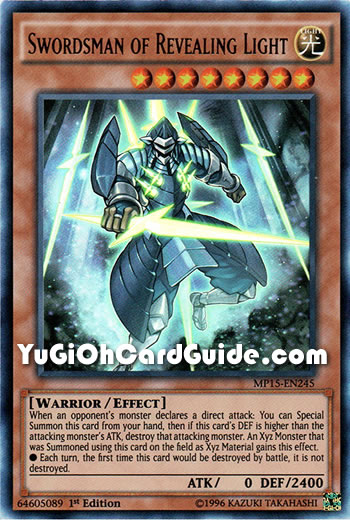 Yu-Gi-Oh Card: Swordsman of Revealing Light