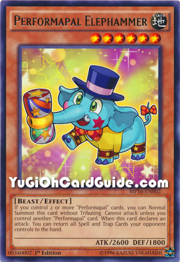 Yu-Gi-Oh Card: Performapal Elephammer